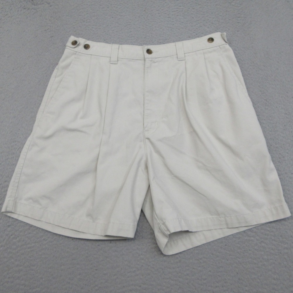 Dockers Pleated‎ Shorts Mens 34x8 Khaki Chino Cotton Classic Classic Golfcore